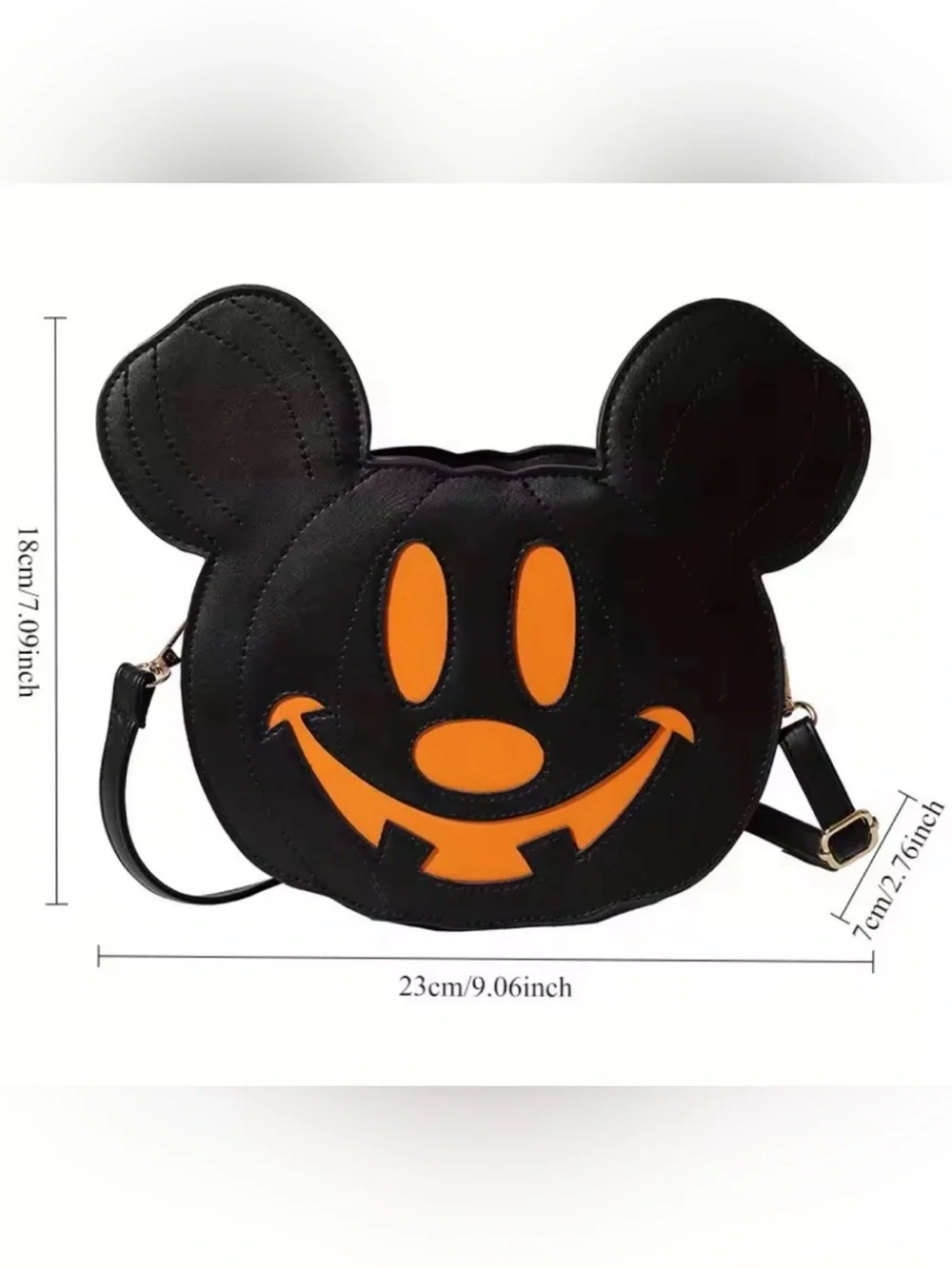Disney Halloween MICKEY MOUSE Pumpkin Jack O’ Lantern Crossbody Handbag NEW!